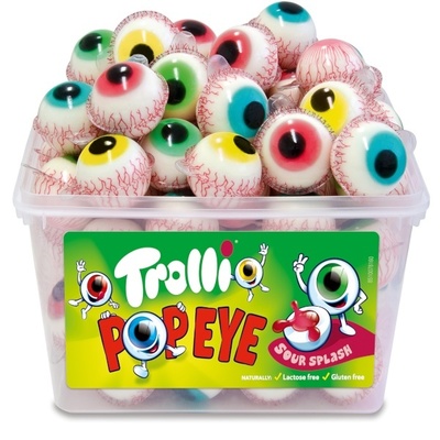 Trolli pop oči 18,8g penová cukrovinka s ovocnou príchuťou