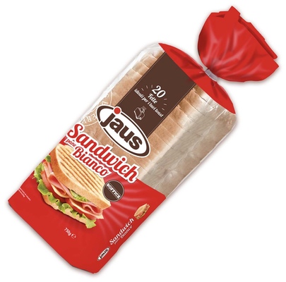 JAUS 750g pšeničný toastový chlieb krájaný