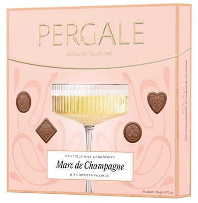 MARC DE CHAMPAGNE 114g zmes praliniek z mliečnej čokolády s náplňou s príchuťou Marc de Champagne 