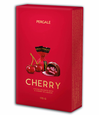 PERGALE CHERRY 170g pralinky z kakaovej pochúťky s višňou v alkohole 