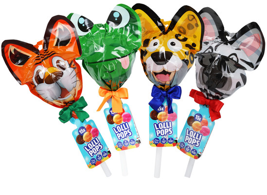 Lollipops animals 135g lízanky