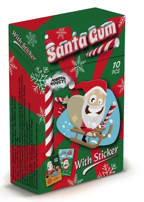 Santa gum with sticker 35g žuvačky s ovocnou príchuťou