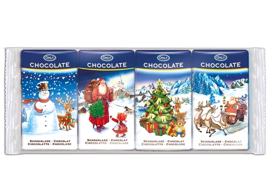 Only mliečna čokoláda 60g (4x15g)