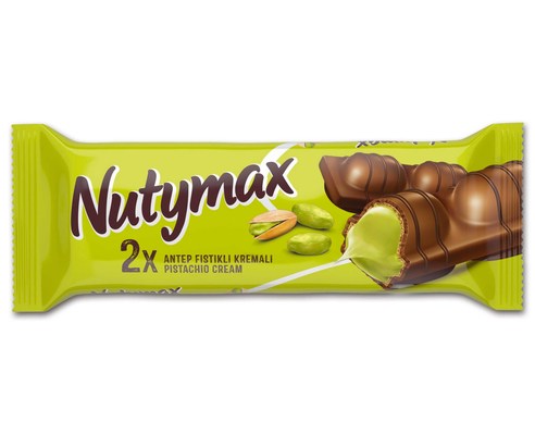 NUTYMAX 44g oblátka plnená pistáciovým krémom s polevou z mliečnej čokolády